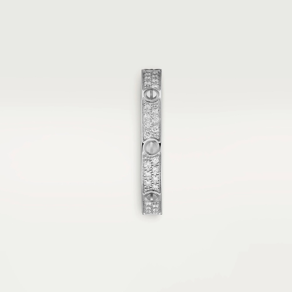 ***SOLD** Cartier Pave Diamonds Love Ring White gold Box +Cert of Authenticity - Picture 5 of 15